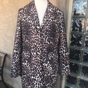 NY&C Leopard Print Long Jacket